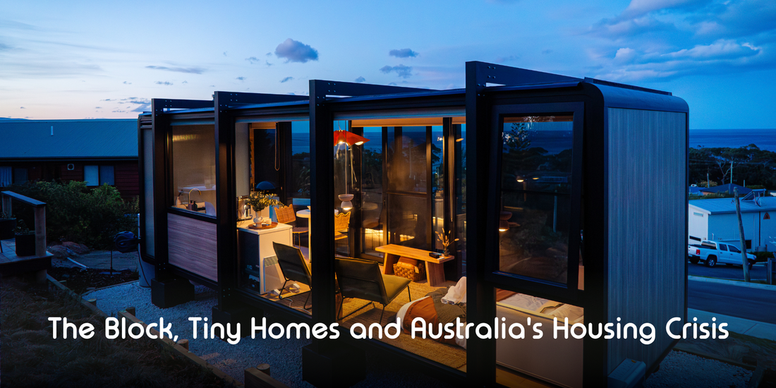 A modular tiny home studio by Elsewhere Pods in an Australian backyard