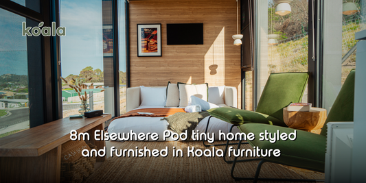 8m tiny home in Bicheno by Elsewhere Pods with Koala bed