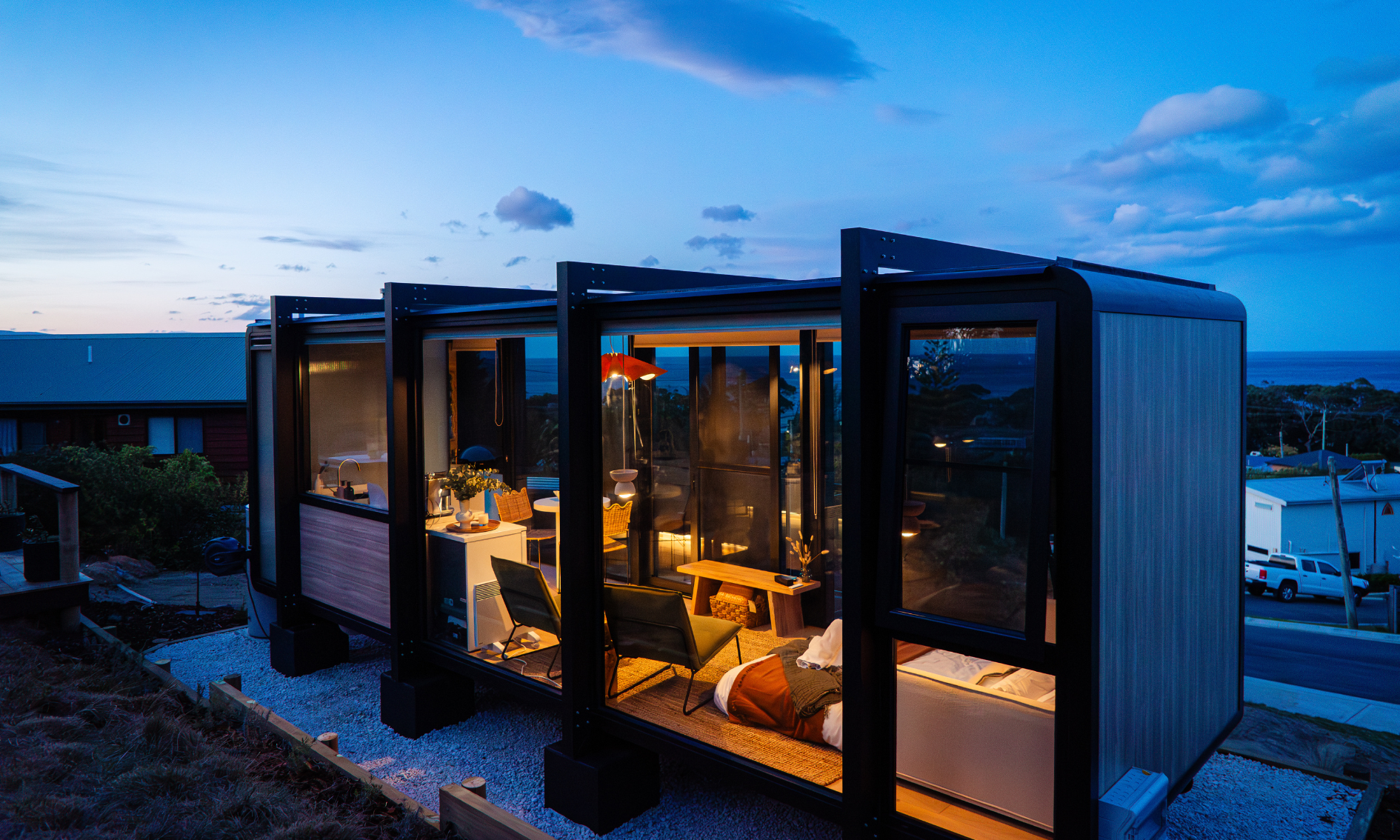 External View of Stunning Tiny Home in Tasmania