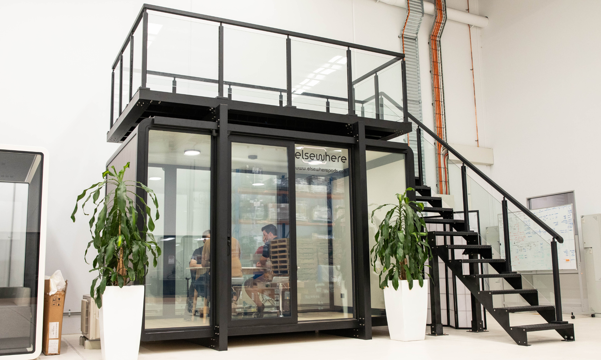 Warehouse Meeting Room with Observation Deck